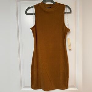 No Boundaries Tan Sleeveless Mini Dress Size M NWT